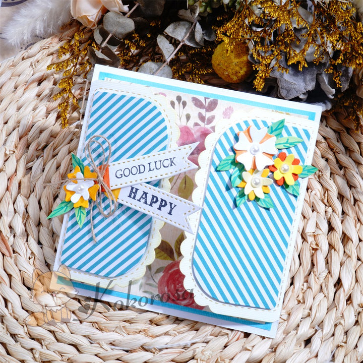 Kokorosa Metal Cutting Dies with Lace Foldable Card