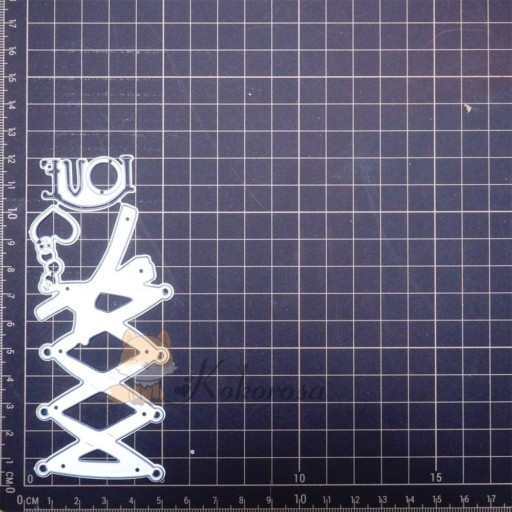 Kokorosa Metal Cutting Dies with Lace & "LOVE" Word