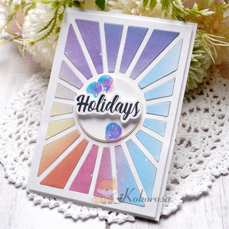 Kokorosa Metal Cutting Dies with Laser Hollow Lines Background Board