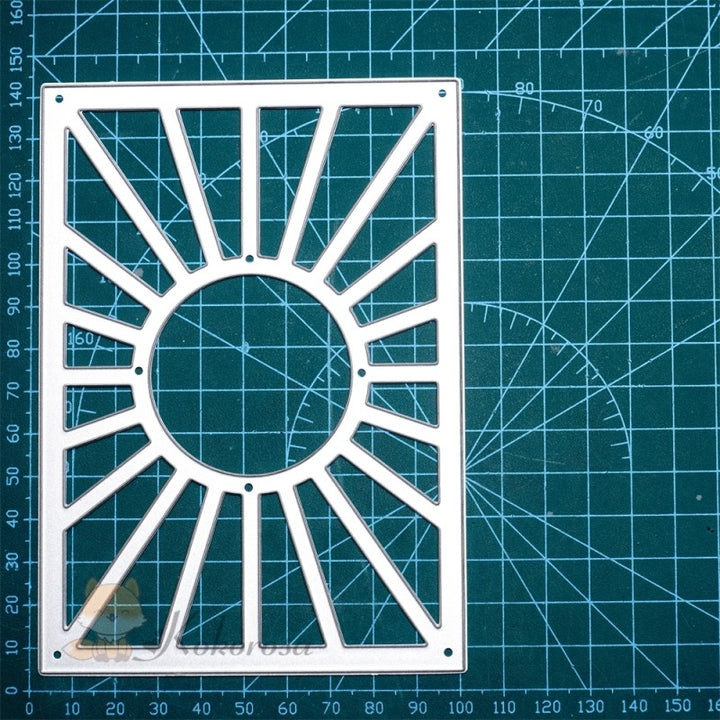 Kokorosa Metal Cutting Dies with Laser Hollow Lines Background Board