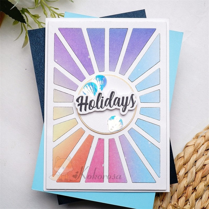 Kokorosa Metal Cutting Dies with Laser Hollow Lines Background Board