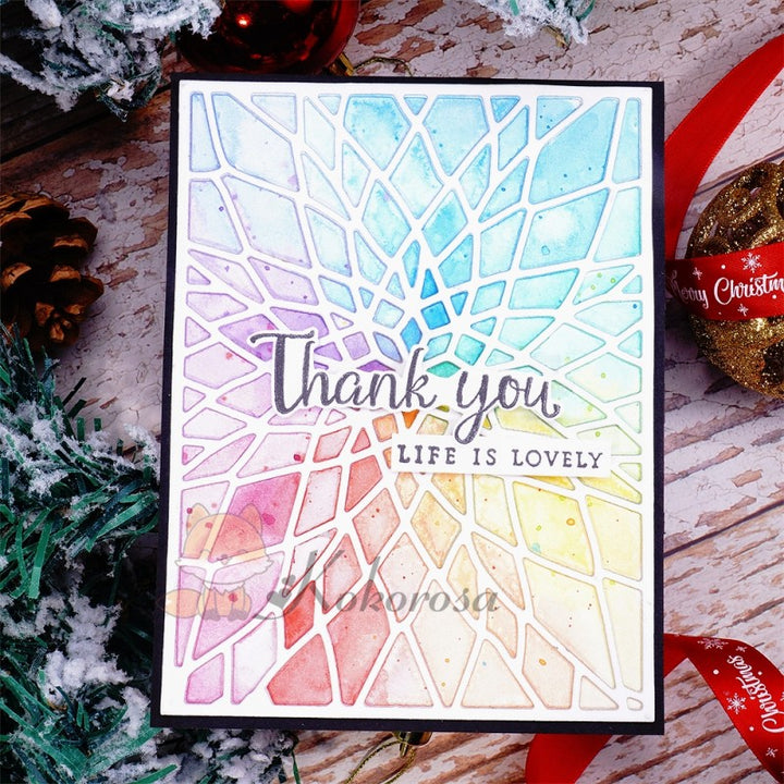 Kokorosa Metal Cutting Dies with Leaves Pattern Background Board