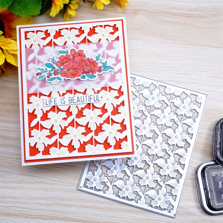 Kokorosa Metal Cutting Dies with Little Flower Background Board