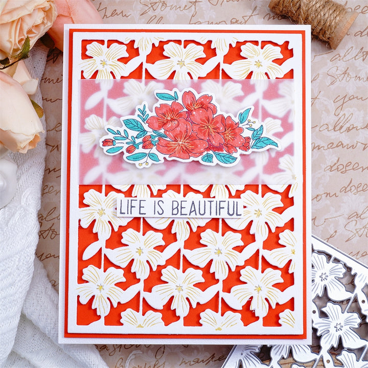 Kokorosa Metal Cutting Dies with Little Flower Background Board