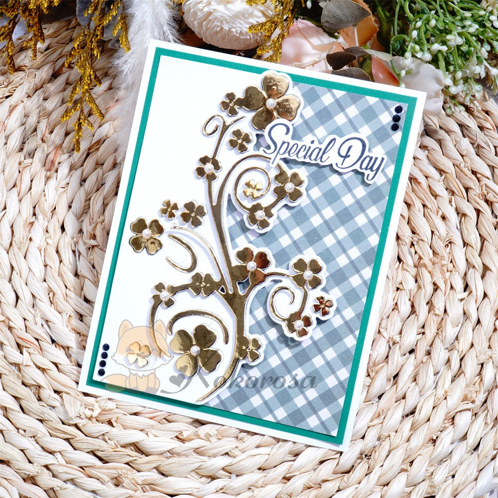 Kokorosa Metal Cutting Dies with Little Flowers Border Board