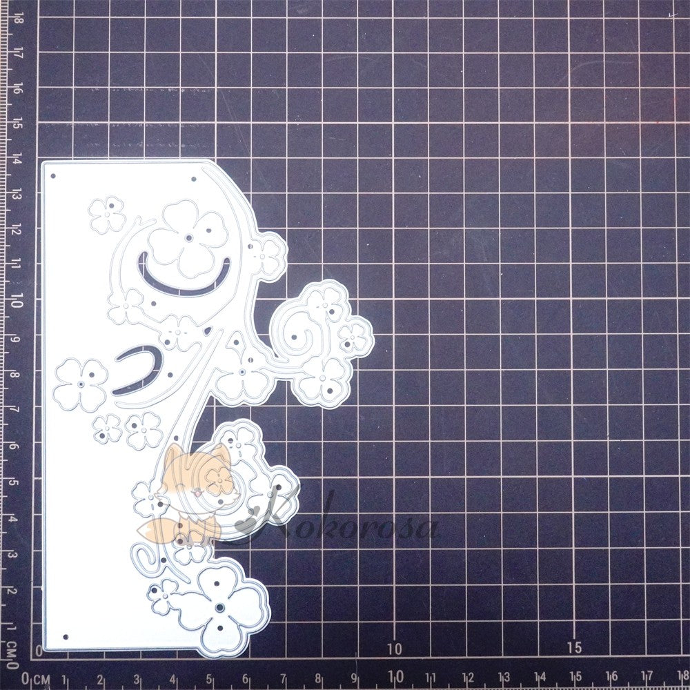 Kokorosa Metal Cutting Dies with Little Flowers Border Board