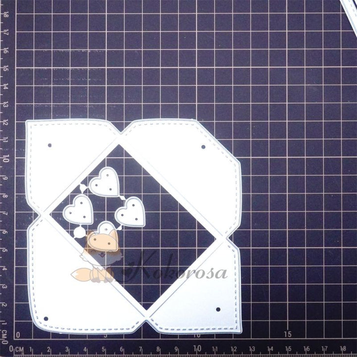 Kokorosa Metal Cutting Dies with Little Hearts & Envelope