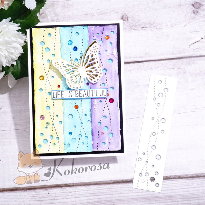 Kokorosa Metal Cutting Dies with Little Hollow Bubbles Border Board