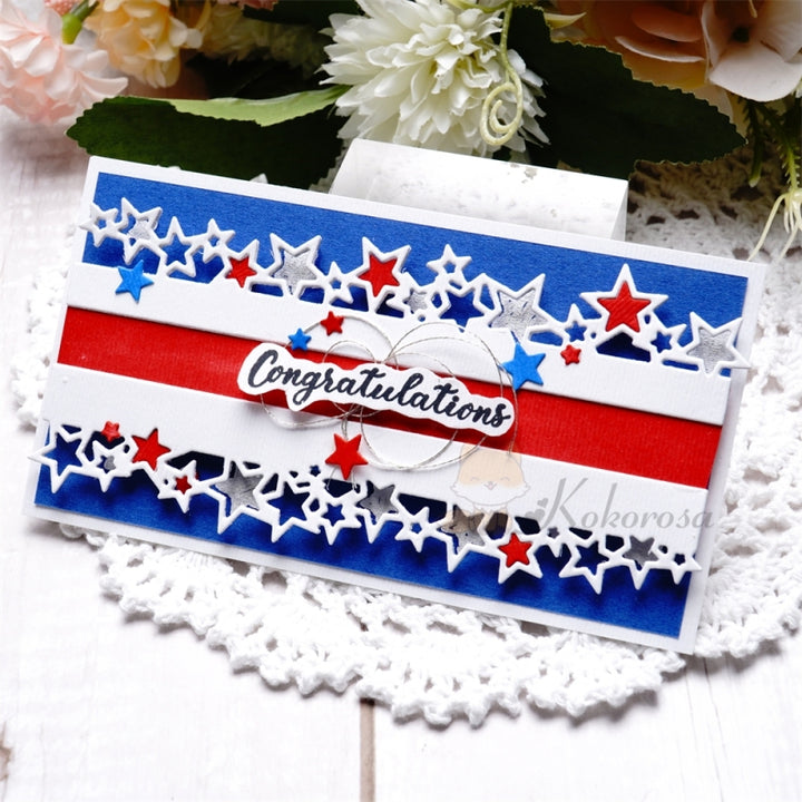 Kokorosa Metal Cutting Dies with Little Stars Border