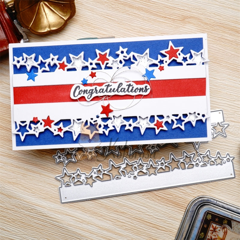 Kokorosa Metal Cutting Dies with Little Stars Border