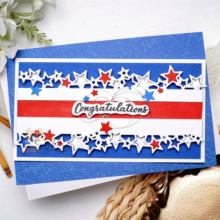 Kokorosa Metal Cutting Dies with Little Stars Border