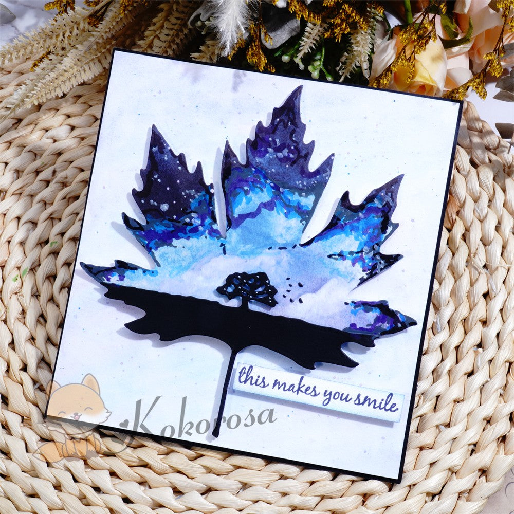 Kokorosa Metal Cutting Dies with Maple Leaf