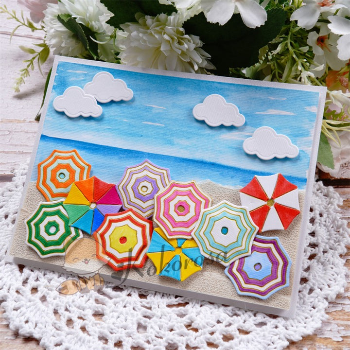 Kokorosa Metal Cutting Dies with Multi Seaside Parasols & Surfing People