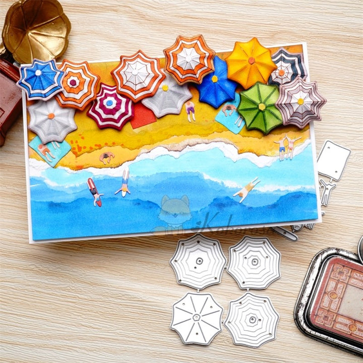 Kokorosa Metal Cutting Dies with Multi Seaside Parasols & Surfing People