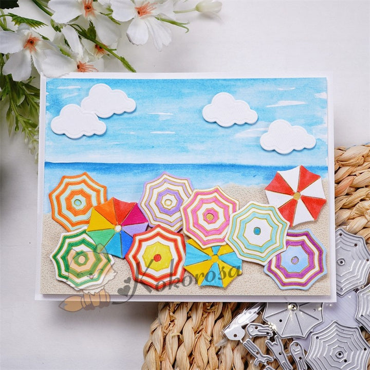 Kokorosa Metal Cutting Dies with Multi Seaside Parasols & Surfing People