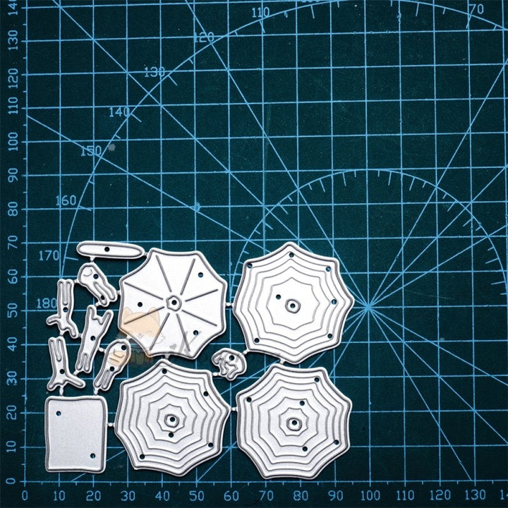 Kokorosa Metal Cutting Dies with Multi Seaside Parasols & Surfing People