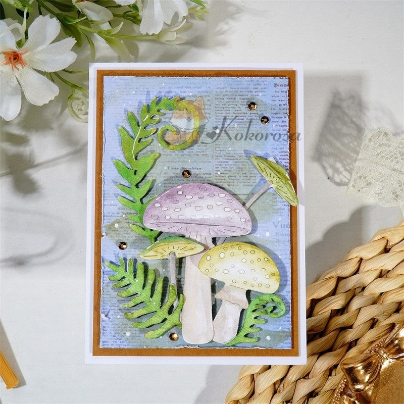 Kokorosa Metal Cutting Dies with Mushrooms & Leaves
