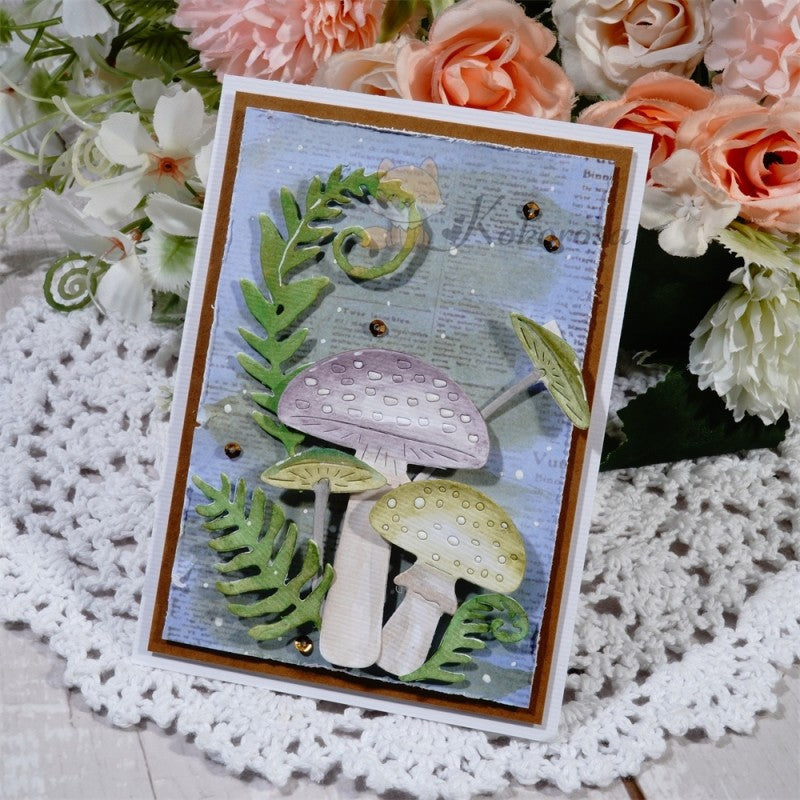 Kokorosa Metal Cutting Dies with Mushrooms & Leaves