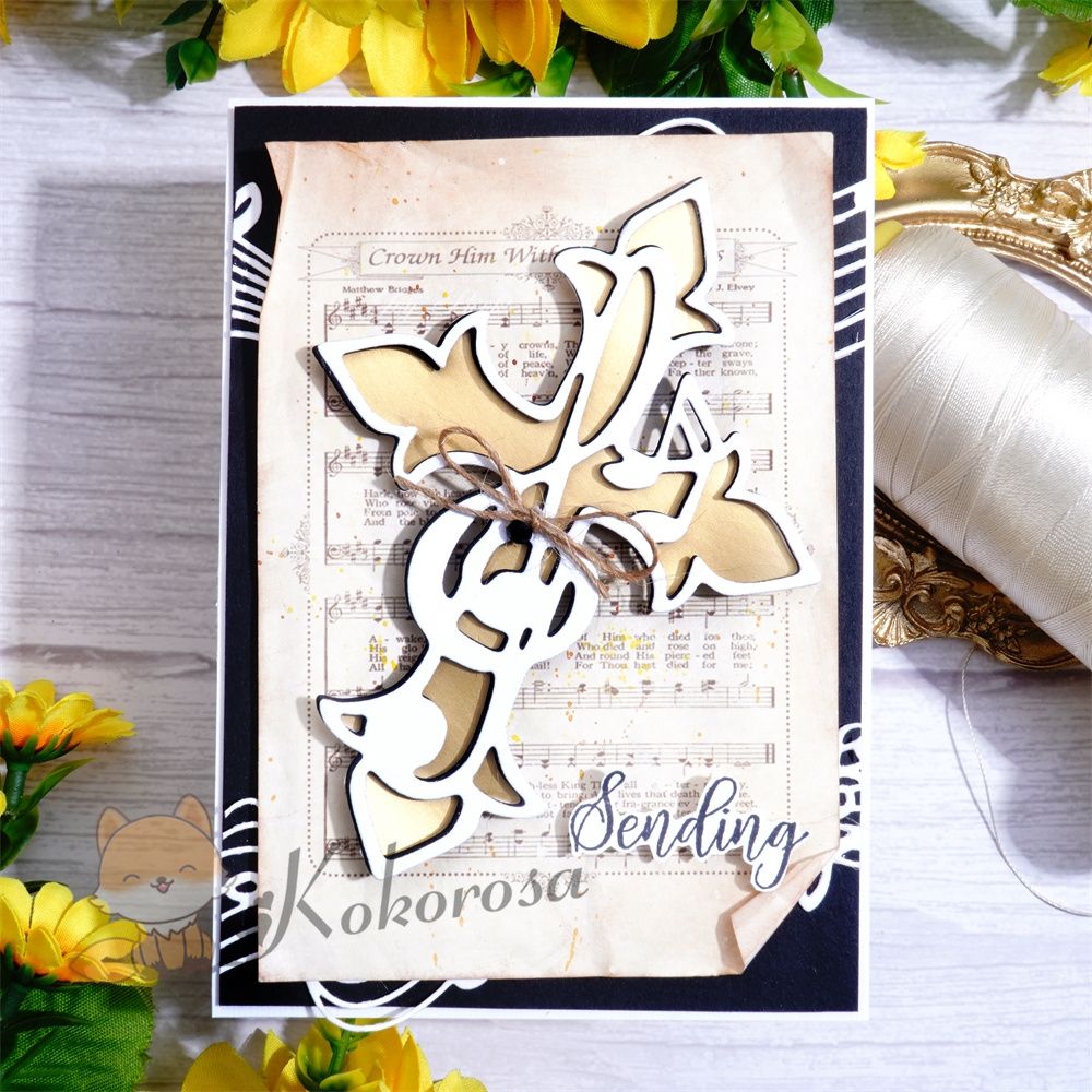 Kokorosa Metal Cutting Dies with Music Note in Cross