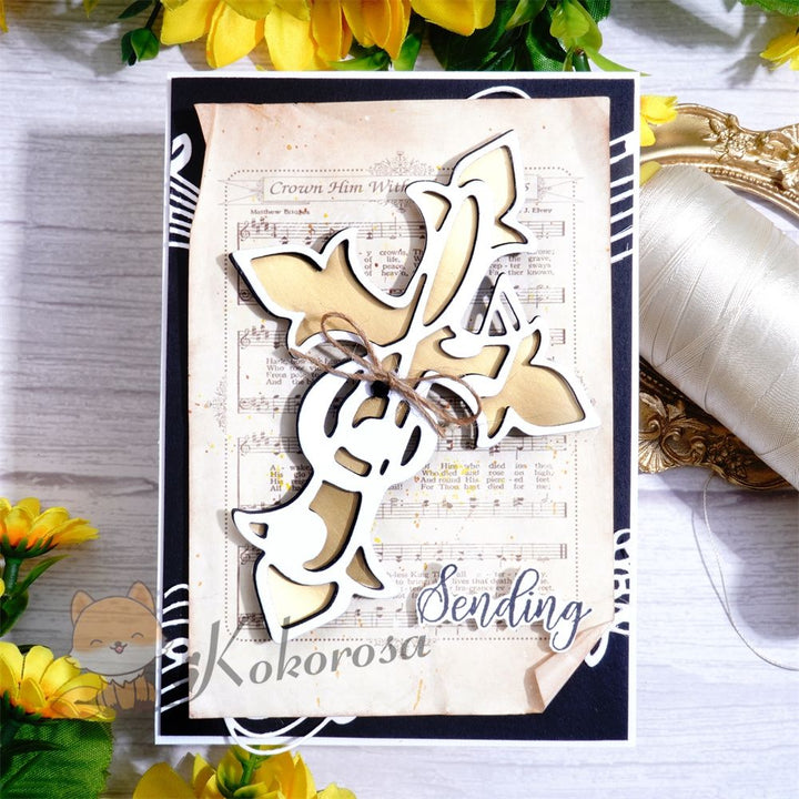 Kokorosa Metal Cutting Dies with Music Note in Cross