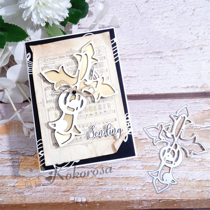 Kokorosa Metal Cutting Dies with Music Note in Cross