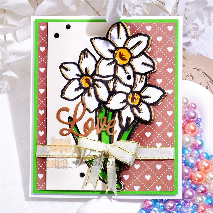 Kokorosa Metal Cutting Dies with Narcissus Border Board