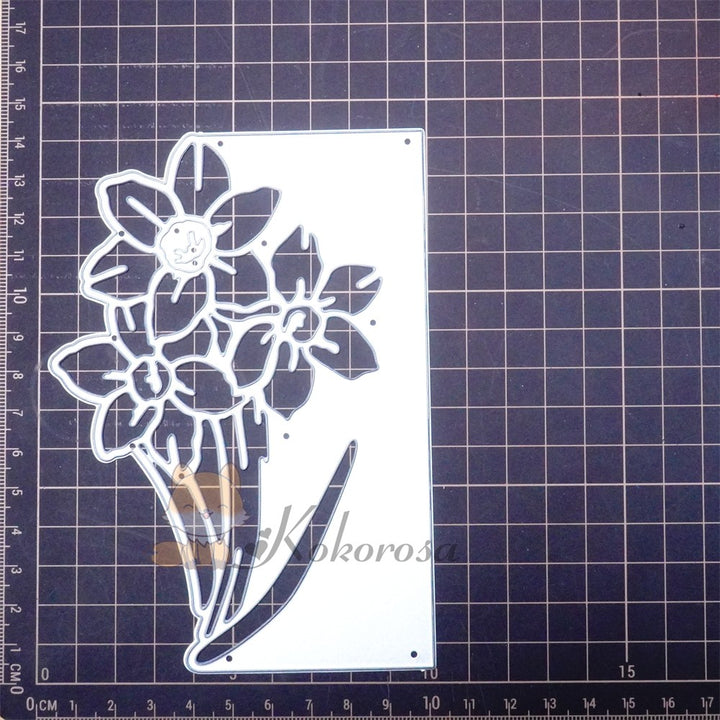 Kokorosa Metal Cutting Dies with Narcissus Border Board