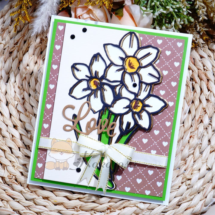 Kokorosa Metal Cutting Dies with Narcissus Border Board