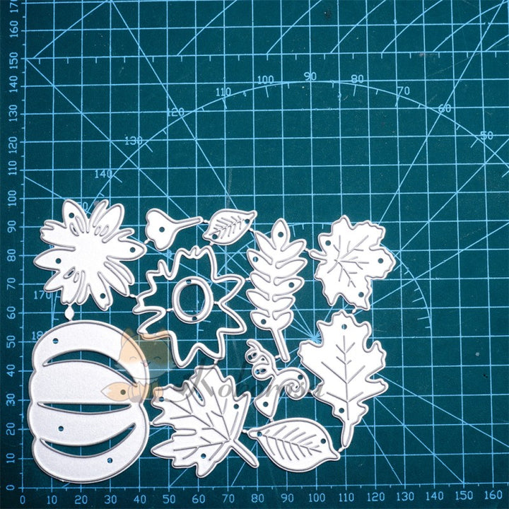 Kokorosa Metal Cutting Dies with Pumpkin & Leaves
