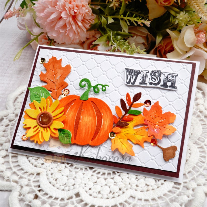 Kokorosa Metal Cutting Dies with Pumpkin & Leaves