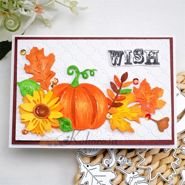 Kokorosa Metal Cutting Dies with Pumpkin & Leaves
