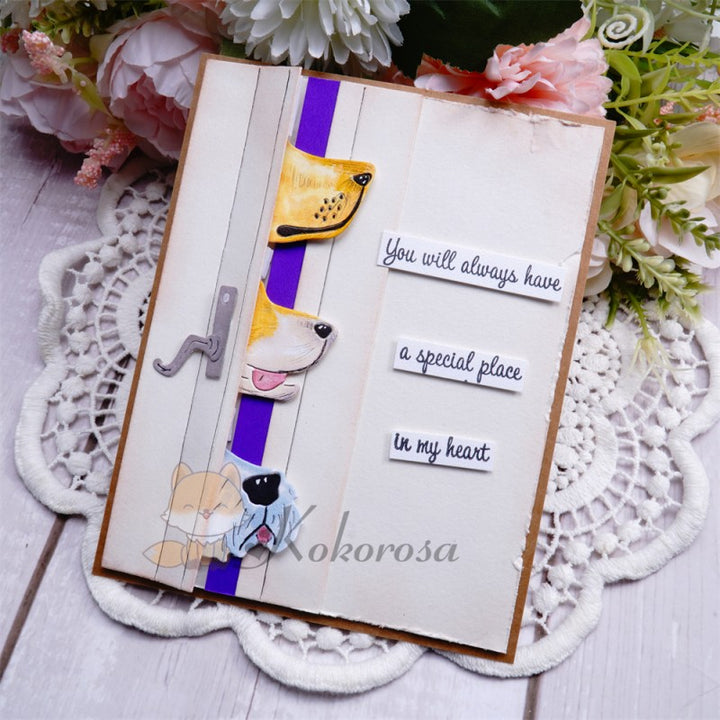 Kokorosa Metal Cutting Dies with Puppy Mouth Border Board