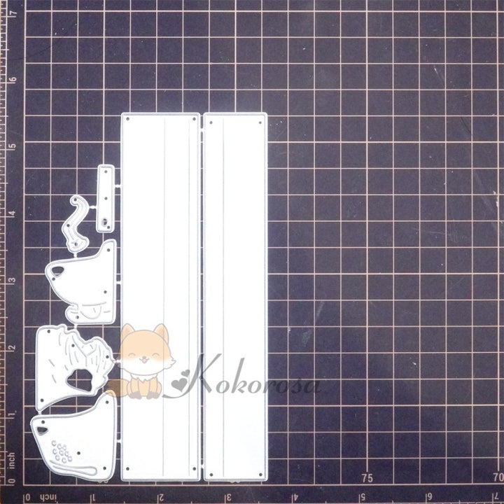 Kokorosa Metal Cutting Dies with Puppy Mouth Border Board