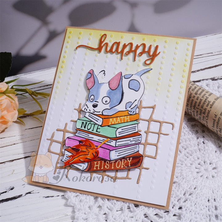 Kokorosa Metal Cutting Dies with Puppy Play on Books