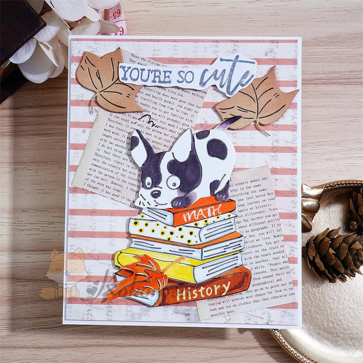 Kokorosa Metal Cutting Dies with Puppy Play on Books