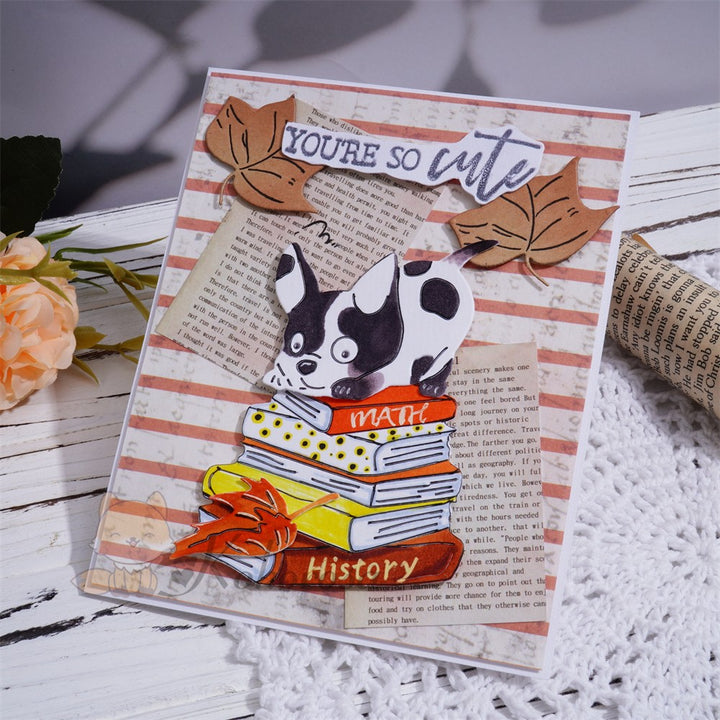 Kokorosa Metal Cutting Dies with Puppy Play on Books
