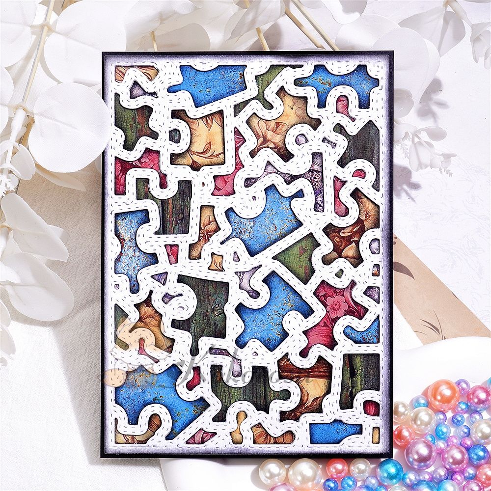 Kokorosa Metal Cutting Dies with Puzzle Frame Board