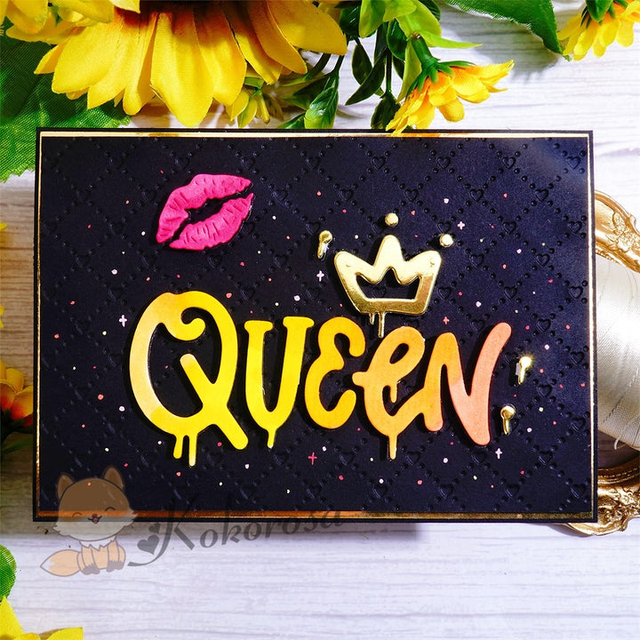 Kokorosa Metal Cutting Dies with "QUEEN" Word