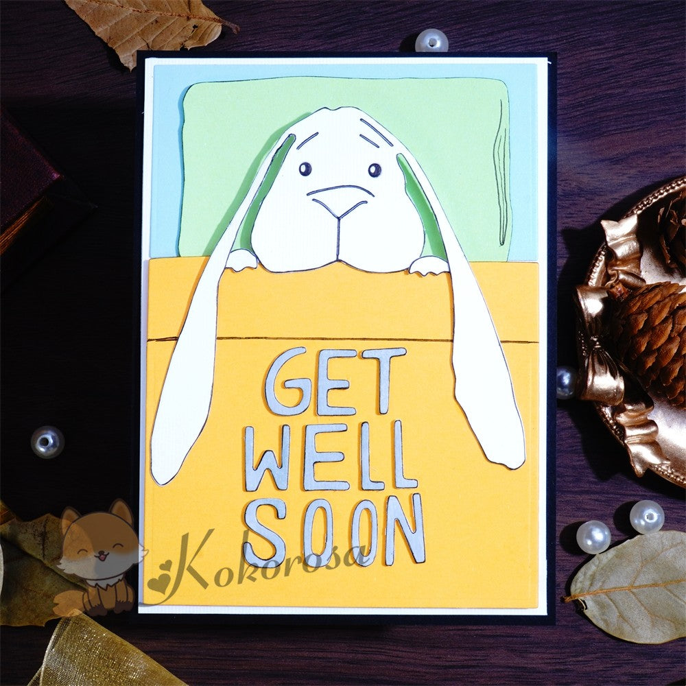 Kokorosa Metal Cutting Dies with Rabbit Background Board