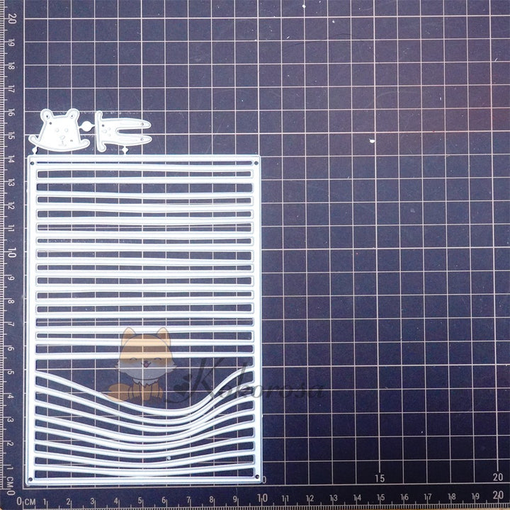Kokorosa Metal Cutting Dies with Rabbit & Mouse in Blinds Background Board
