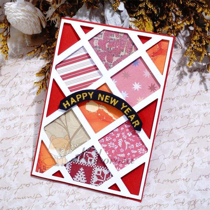 Kokorosa Metal Cutting Dies with Rhombus Background Board