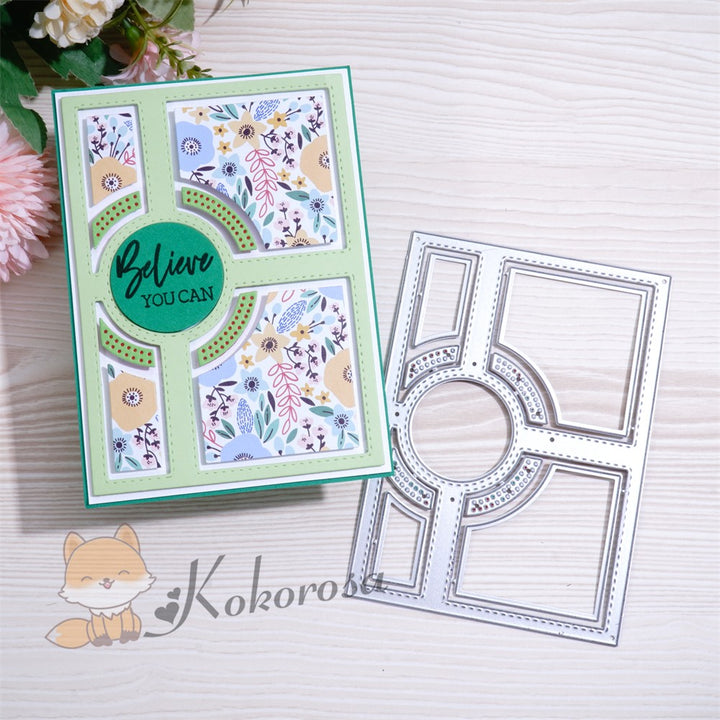 Kokorosa Metal Cutting Dies with Ring Background Board