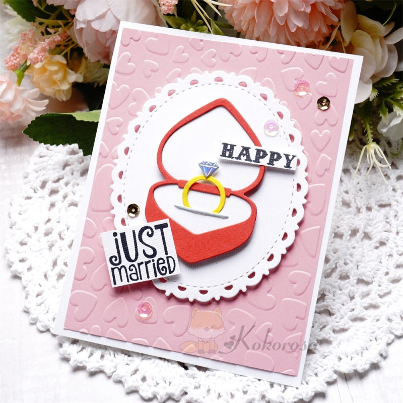 Kokorosa Metal Cutting Dies with Diamond Ring & Ring Box
