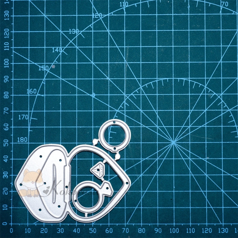 Kokorosa Metal Cutting Dies with Diamond Ring & Ring Box