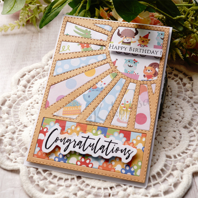 Kokorosa Metal Cutting Dies with Rising Sun Background Board