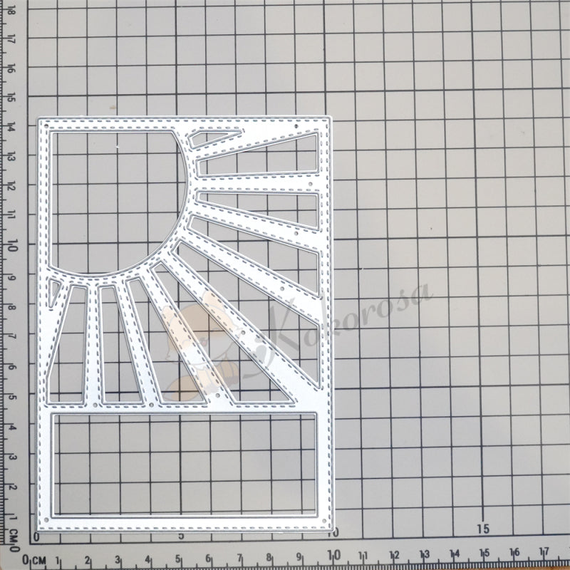 Kokorosa Metal Cutting Dies with Rising Sun Background Board