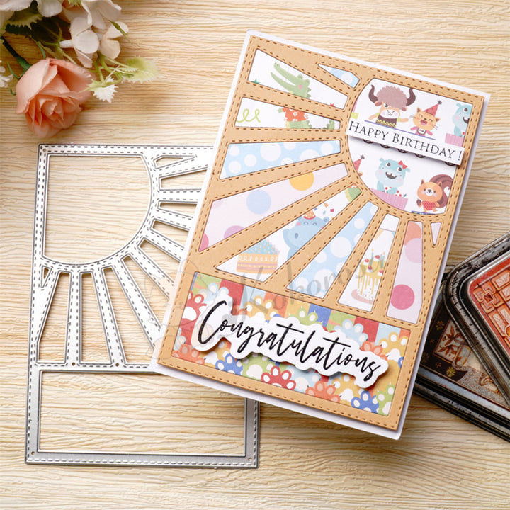 Kokorosa Metal Cutting Dies with Rising Sun Background Board