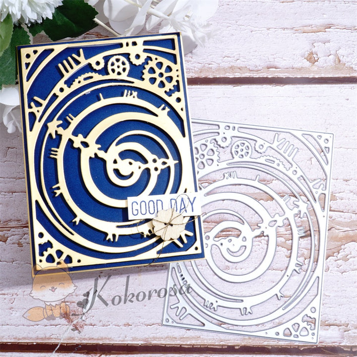 Kokorosa Metal Cutting Dies with Rotating Clock Background Board