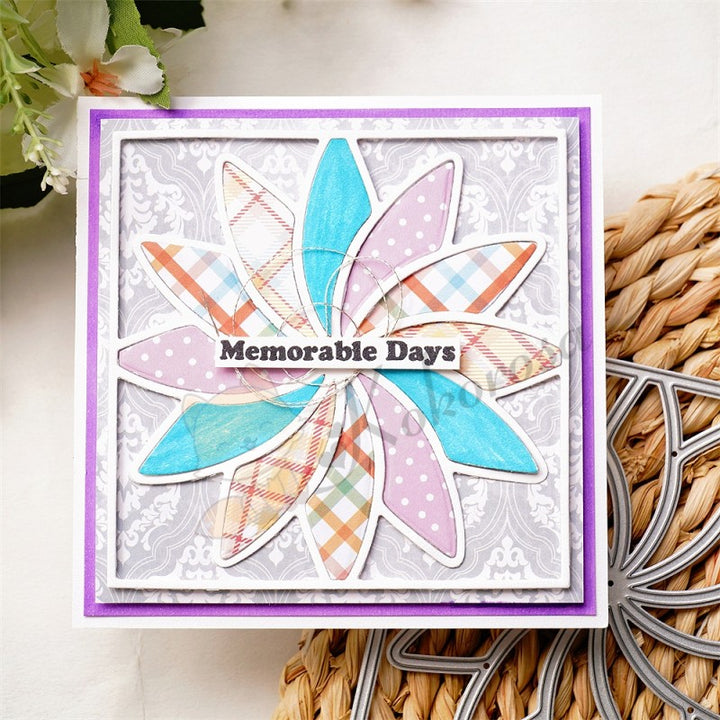 Kokorosa Metal Cutting Dies with Rotating Flower Pattern Frame Board