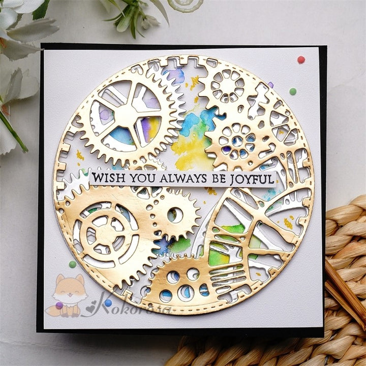 Kokorosa Metal Cutting Dies with Round Gears Border